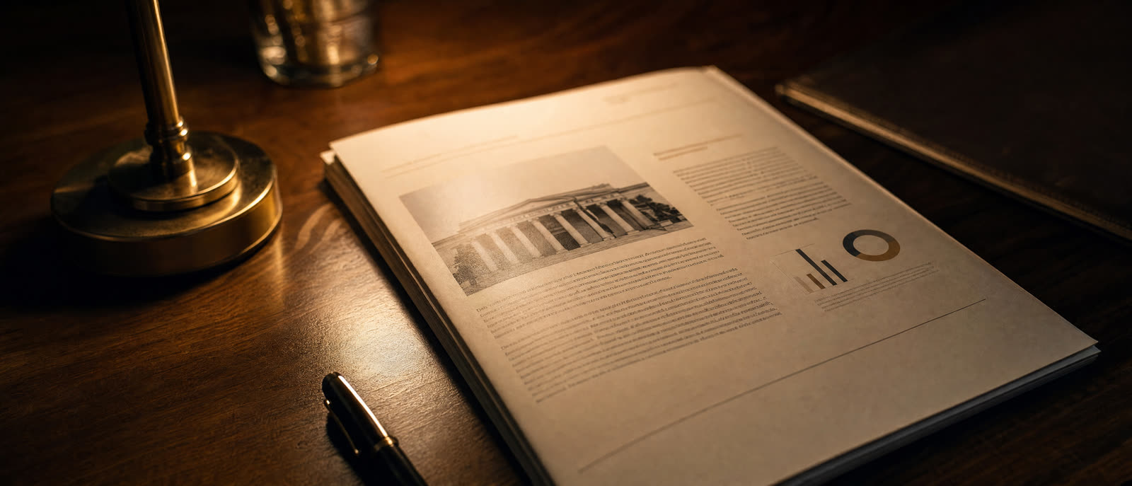 Dossier de prospección impreso de Entelekia sobre un escritorio